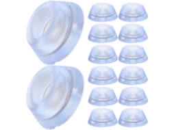 Conjunto De 20 Protetores Silicone Transparente Antiderrapantes Para Tábua Corte Com Parafusos Aço Inoxidável, Pés De