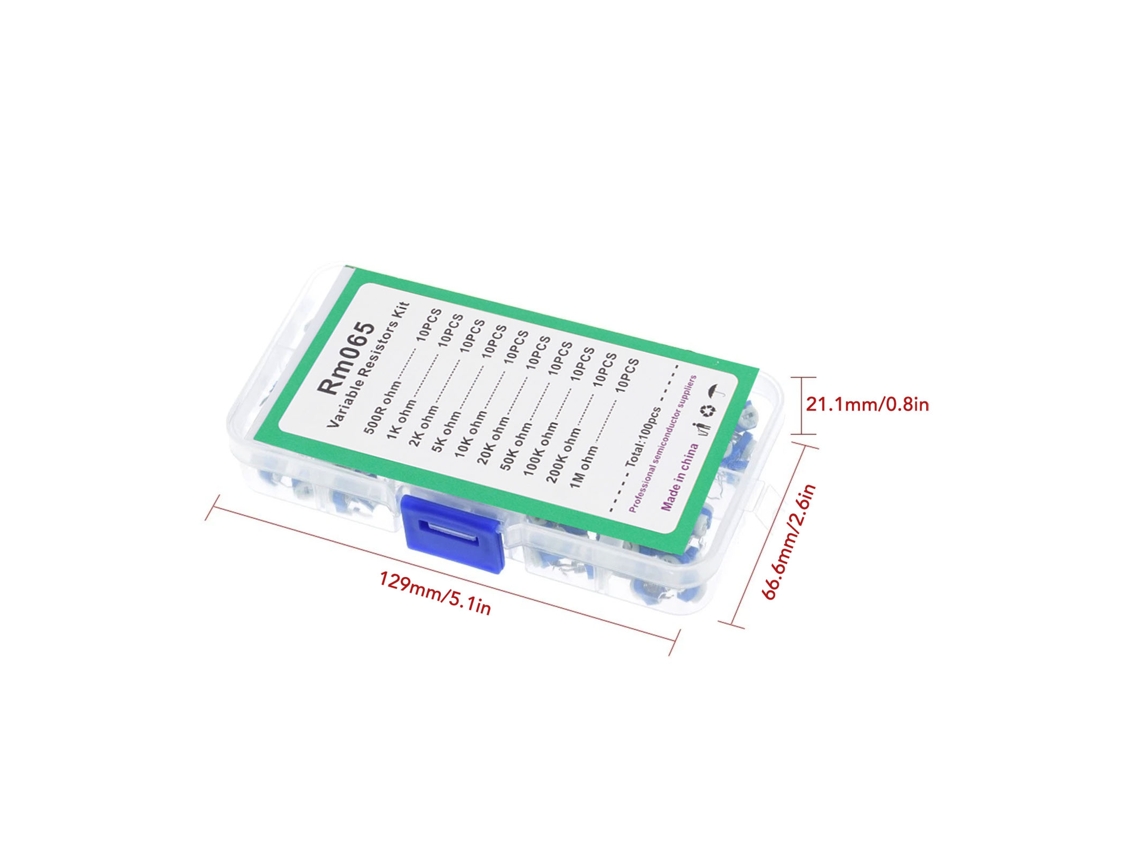 Laxiscreed Resistor Variável Com 10 Valores De Resistência De 500ω A 1mω Para Projetos Eletrônicos