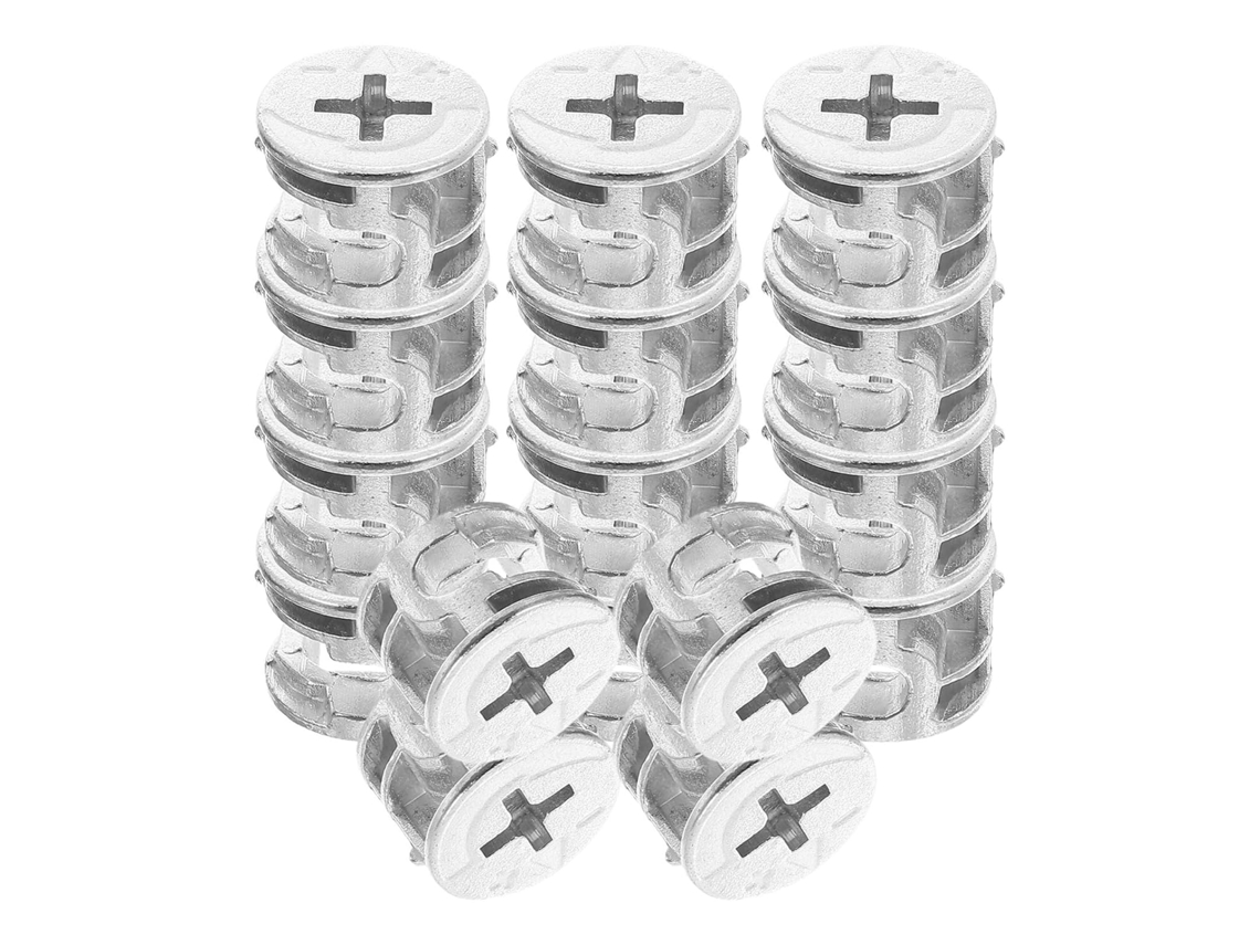 Conjunto De 20 Peças Parafusos E Porcas Para Fixação Móveis, Com Design Invisível Em Liga Niquelada, Ideal Para Fácil