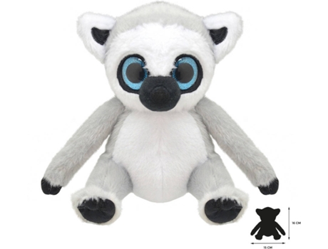 Peluche  Lemur (11 x 15 x 15 cm - Poliéster)