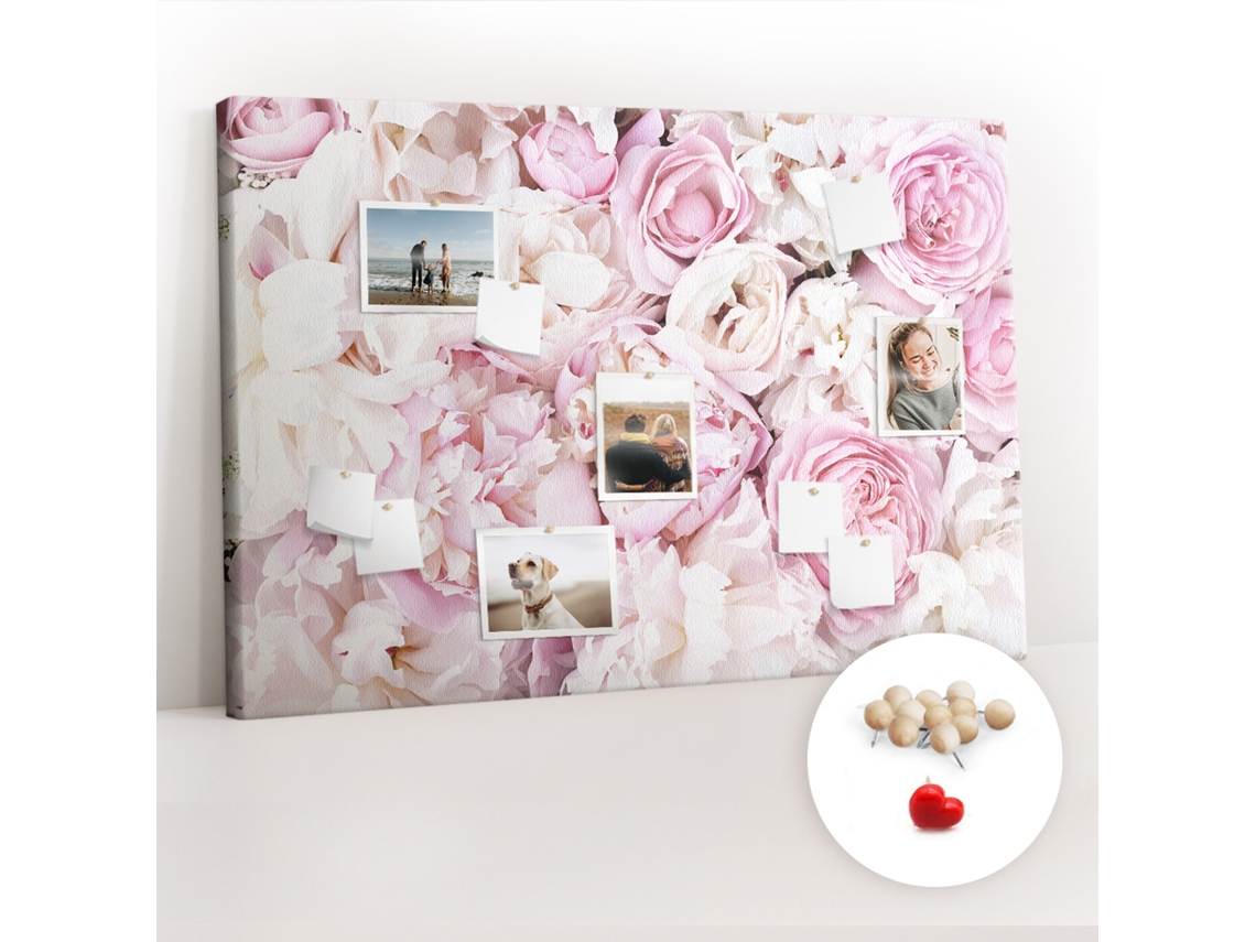 Painel De Cortiça Para Parede Flores Decorativas Para A Sala De Estar Espelharte (120x80 Cm)
