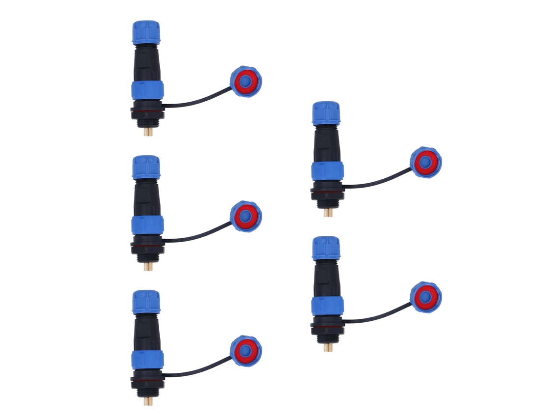 Laxiscreed Conector De Cabo De Energia Industrial 5 Pinos Ip68 À Prova De Água