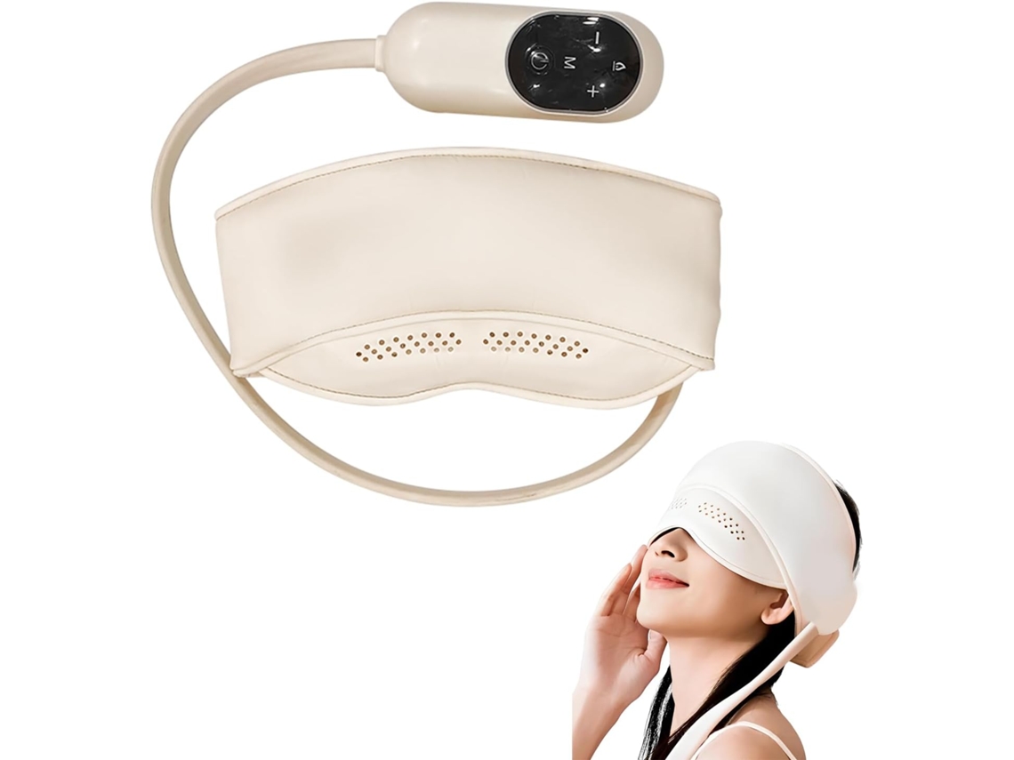 Máscara de Dormir Profissional com Controle Remoto, Massageador de Cabeça e Olhos para Homens e Mulheres AQUAFORGE