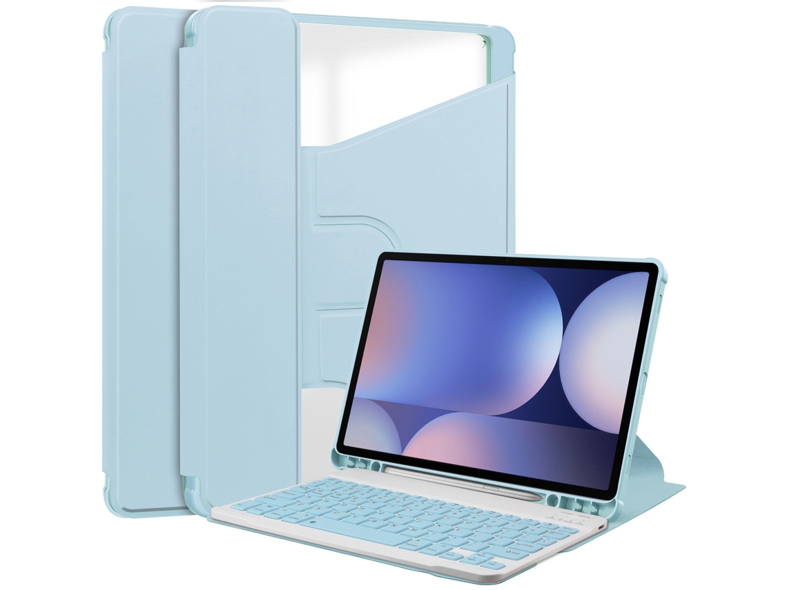 Capa Teclado CUICH para Samsung Galaxy Tab S9 De 11 Polegadas com Teclado Magnético Destacável (Azul) 