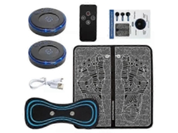 Tapete Massageador Elétrico Para Os Pés, Eletroestimulador, Muscular Ems, Relaxante Exercícios Físicos, Com Carrega
