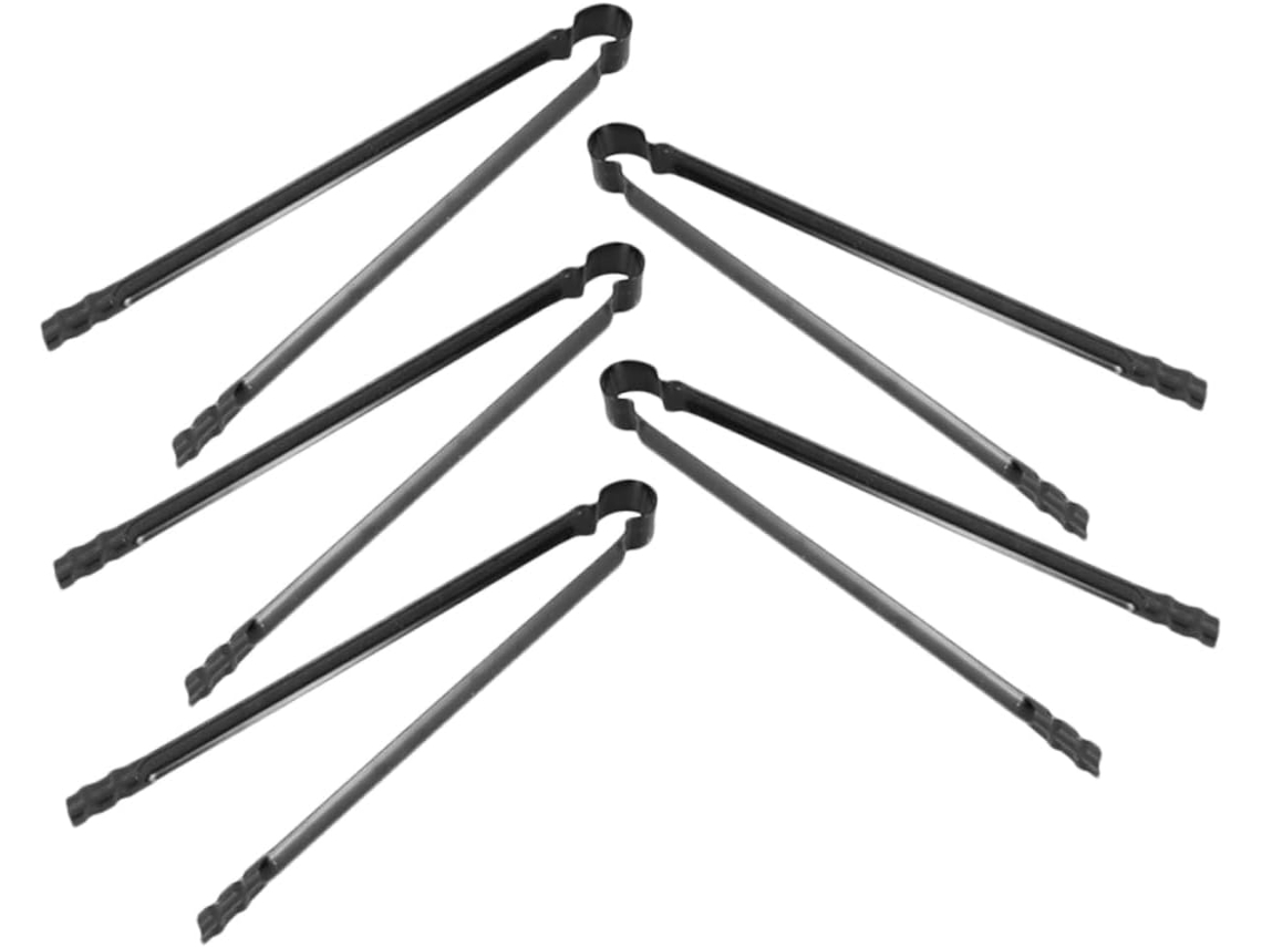 Conjunto De 5 Peças Popetpop Pinças Portáteis Para Lareira E Churrasco Com Cabos Grossos Antiderrapantes