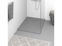 Vidaxl Base De Chuveiro Smc 90x70 Cm Cinzento