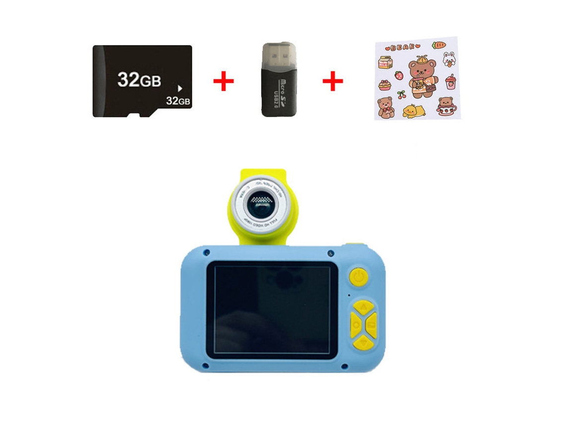 Câmera Infantil, Câmera Digital Para Crianças, Tela Ips De 2,4 Polegadas, 4000 W Brilvibera