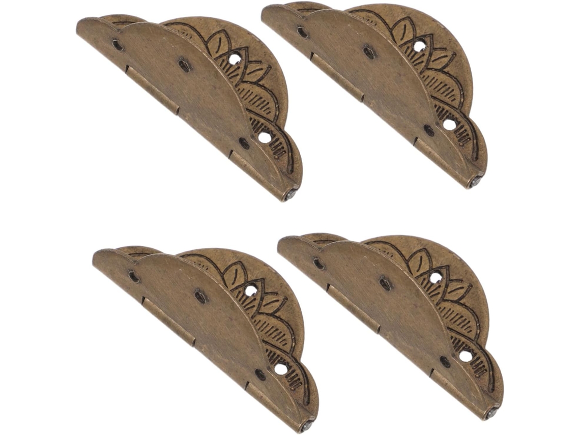 Dobradiças Veemoon Em Latão Antigo Para Caixa De Joias, 4 Peças, 42x31mm, Dobradiças Decorativas Retrô Para Armário De
