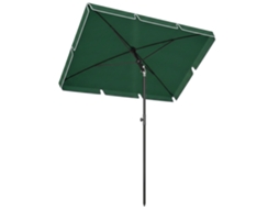 Chapéu De Sol De Jardim Alumínio, Metal E Poliéster Cor Verde 198x130x240 Cm Outsunny