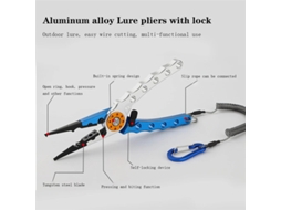 Azul E Prateado zanlure Alicate Pesca Cortador Linha Argola Dividida Multifuncional Fivela Cordão Espiral Água Doce Salgada