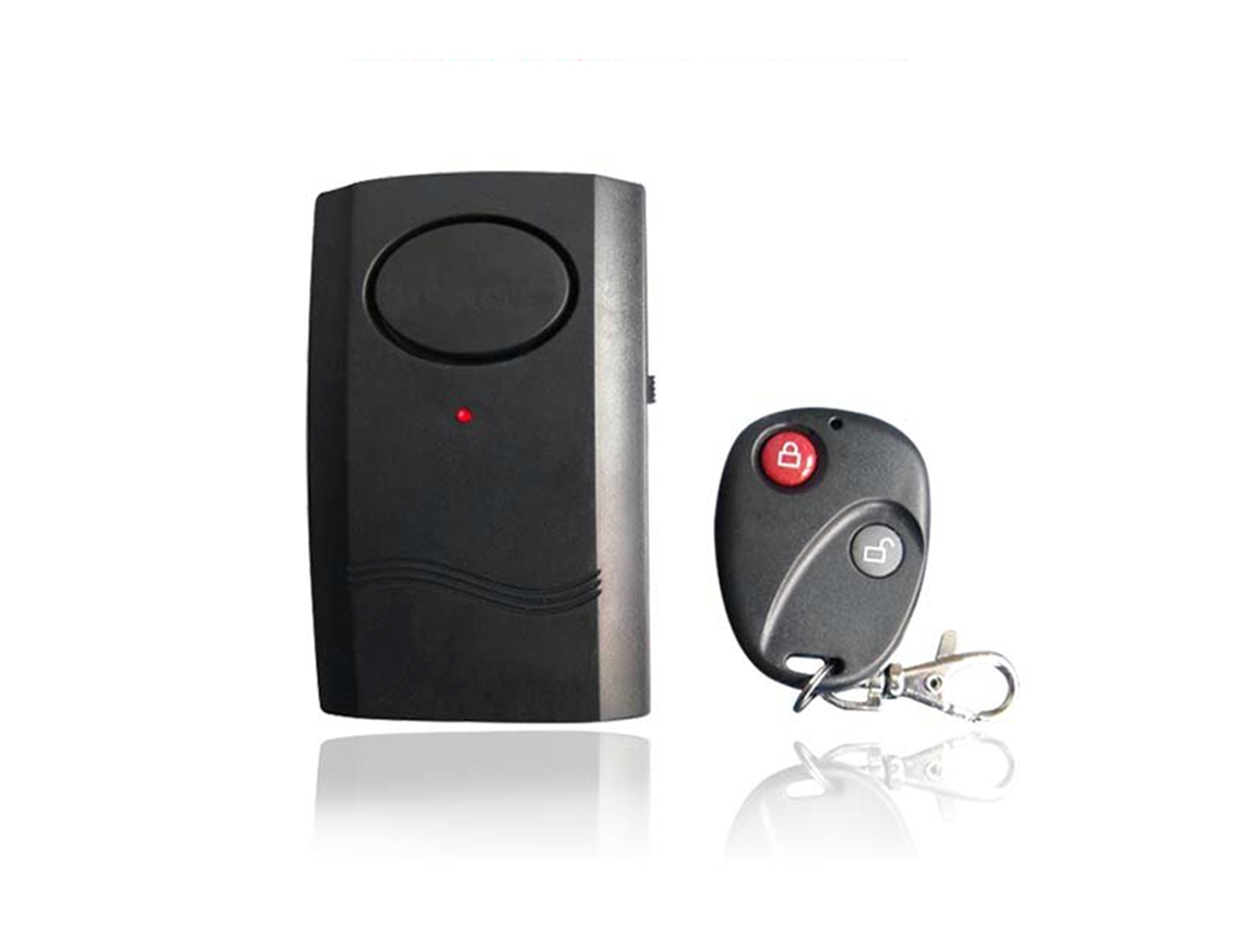Alarme de vibração sem fio com controle remoto 120db para carro moto porta janela anti roubo S/MARCA
