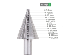 Fresa De Topo Hss Dupla Chanfro Cônico Revestimento Titânio Ideal Para Aço,madeira,plástico,latão,alumínio E Pvc Btforus (5mm 35mm)