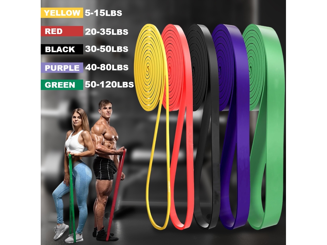 Faixas elásticas de resistência para fitness de 2,3 a 54 kg (5 a 120 libras) para boxe, treinamento de agilidade, ginástica, ioga e pilates - A-aquaforge
