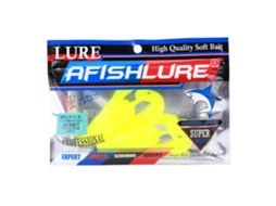 Isca Artificial Soft Worm 90mm Amarelo Fluorescente 2pcs