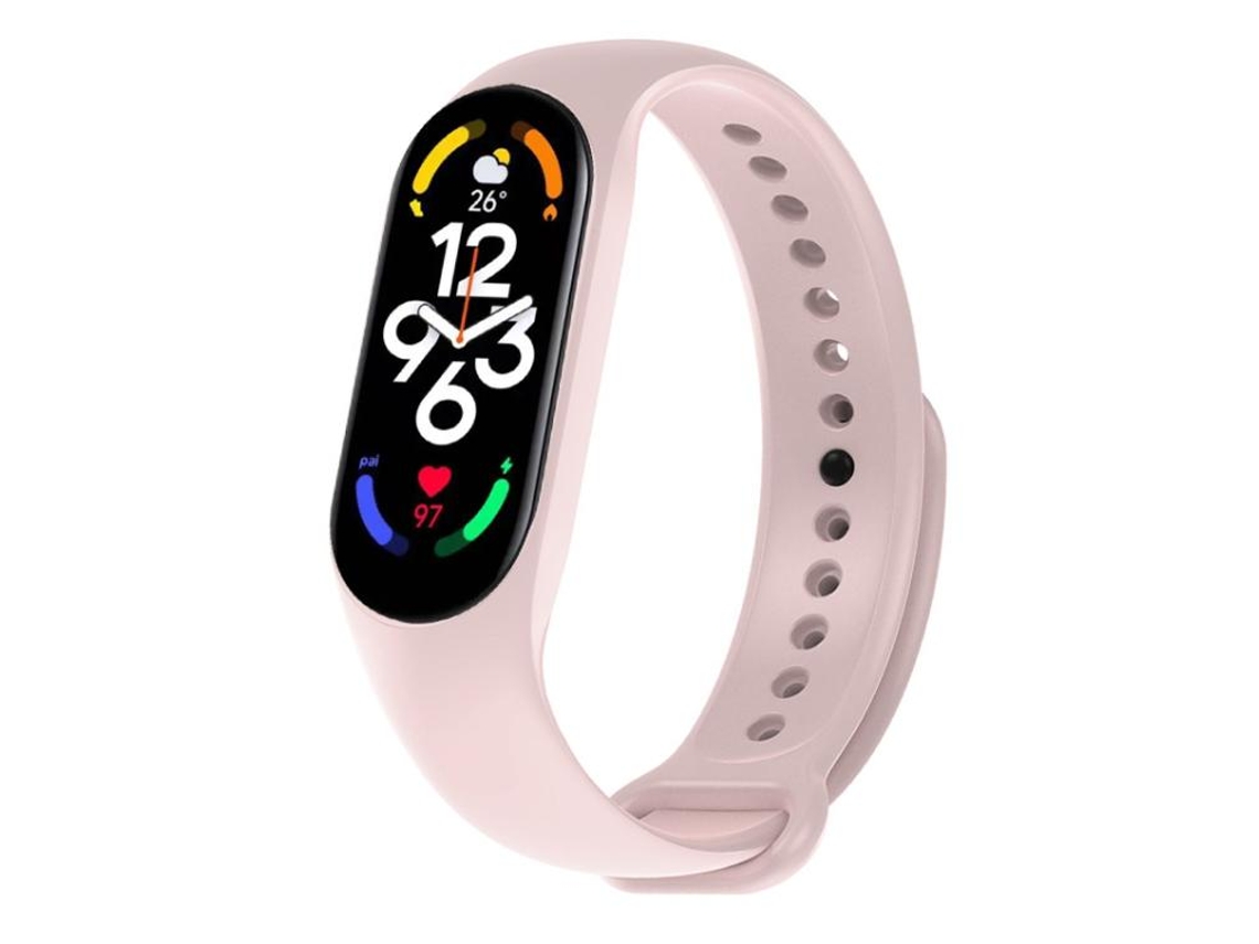 Capa para Xiaomi Smart Band 10/9/8 XIAOMOYU em silicone cor sólida rosa
