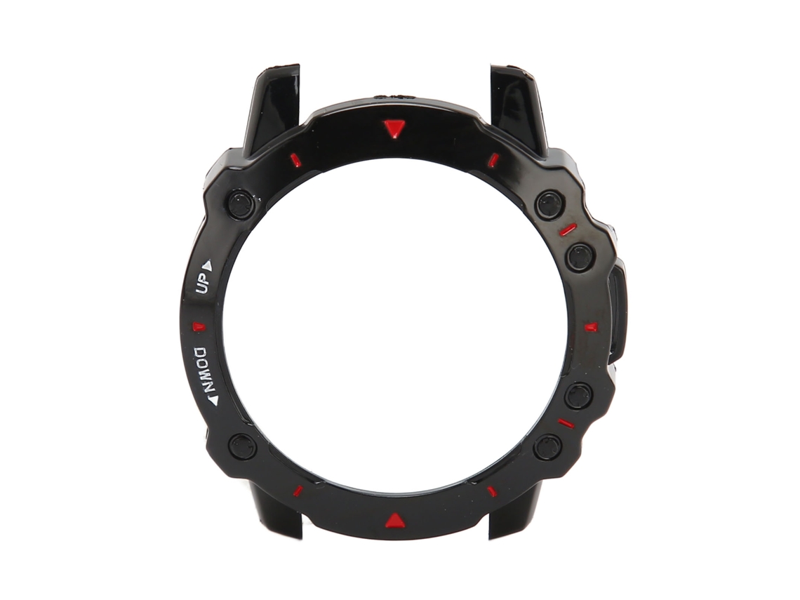 Capa Protetora Bumper para Amazfit Falcon Resistente a Choques Full Cover Preto Vermelho Branco