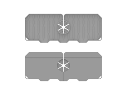 Jogo de toalha de silicone para pia e torneira, protetor de borrifação com drenagem, 36x13,5cm