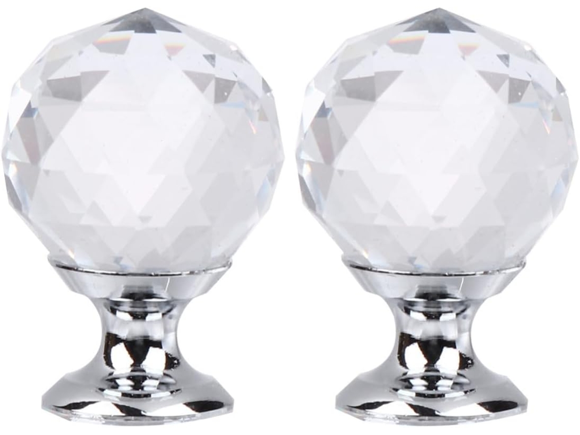Puxadores Toyandona Em Formato De Cristal Para Móveis Modernos Com Design Esférico, Ideais Para Portas E Gavetas No Uso