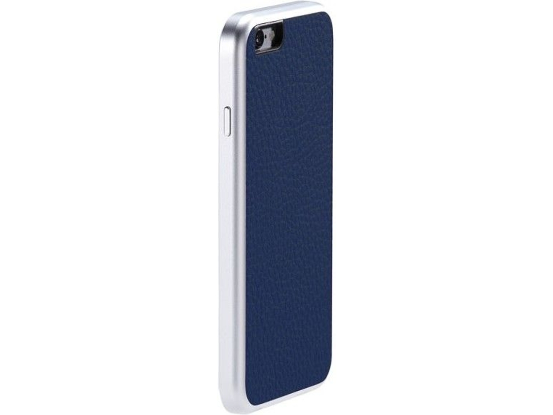 Capa iPhone 6, 6s, 7, 8 JUST MOBILE AluFr Leather Azul