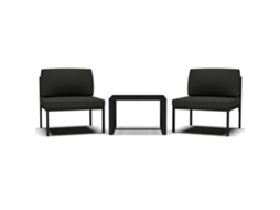Maison Exclusive - 3 Pcs Conjunto Sofá Jardim Com Almofadões Alumínio Antracite