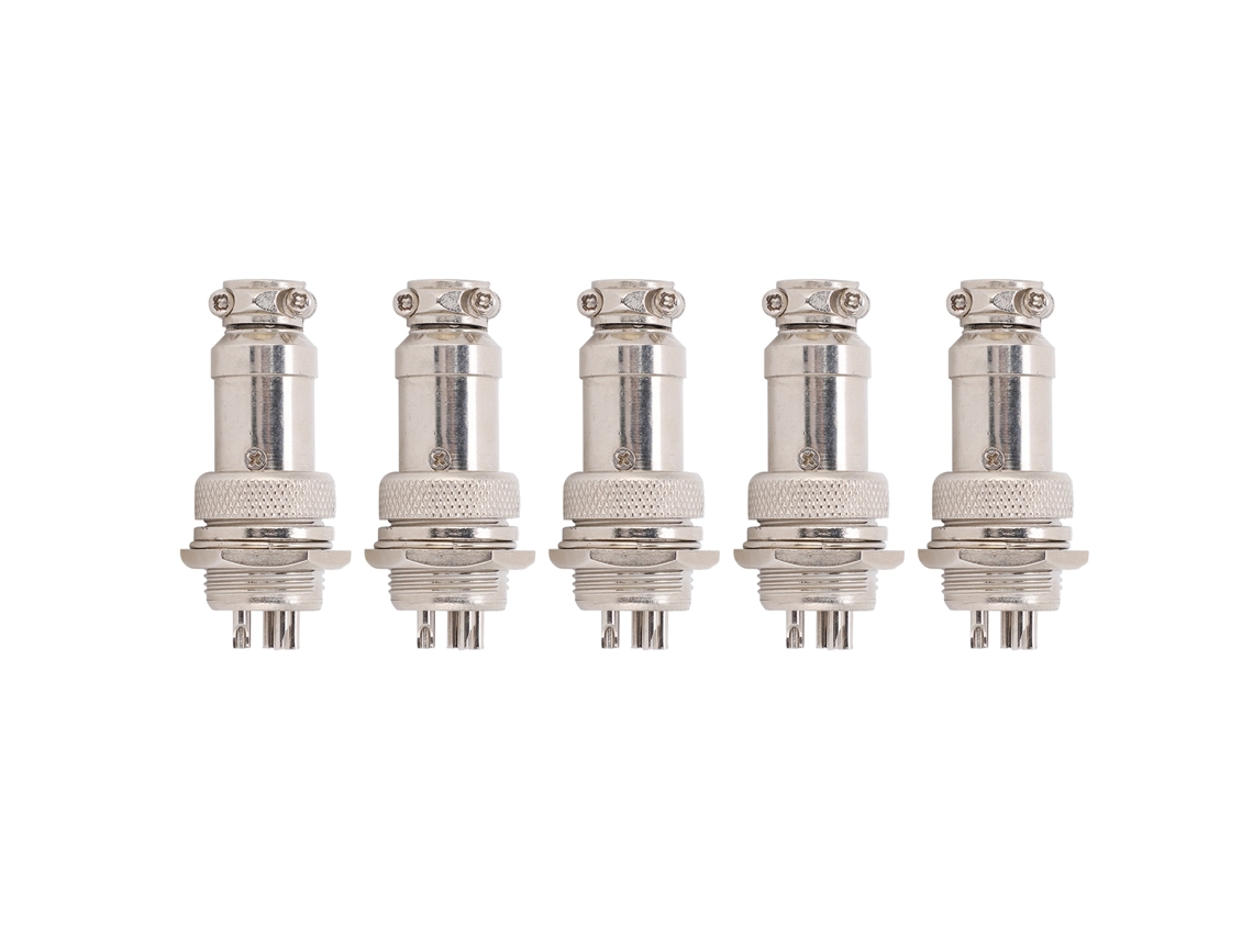 Conector de Avião AWTS GX16, 16mm, 5 pinos, macho e fêmea, metal, 450V