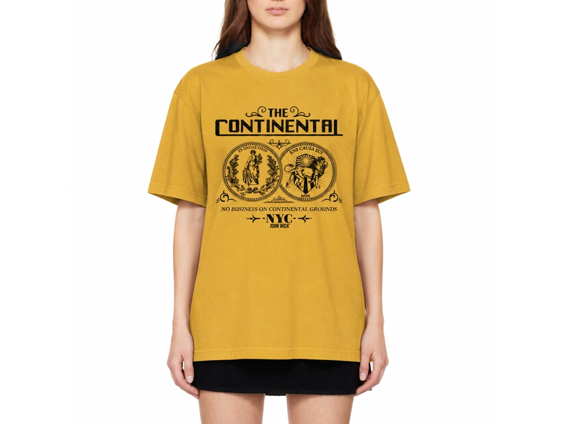 Rockinstone John Wick Coin Color Ginger Adult T-shirt Size:s