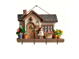 Gancho de Parede Estilo Casa Campo para Meninas, 30 X 23 0, 4 Cm BRILVIBERA