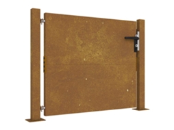 Portão de Jardim VIDA XL Aço Corten (105x105 cm)