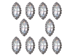 10pcs Decoração De Unhas Com Zircão E Strass De Liga Brilhante Gotas Para Manicure E Artesanato Diy 10277
