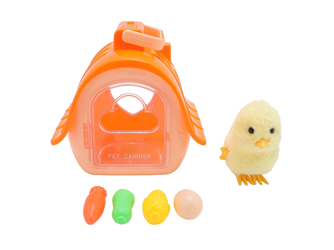 Ats brinquedo de Pollo Saltitante em Pelúcia Macia e Realista com Casa para Crianças, Meninas, Bebês e Meninos