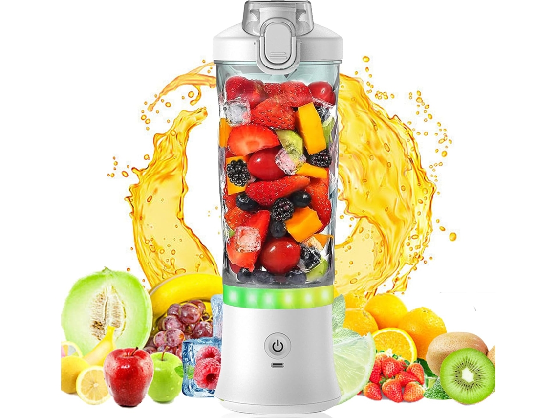 Liquidificador Portátil Para Shakes E Smoothies, Mini Mixer Para Smoothies, Com Funções De Misturar E Pulsar(branco) Branco Branco
