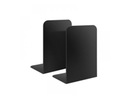 Suportes para Livros Pretos, 3 Pares, Suportes de Metal para Prateleiras BRILVIBERA