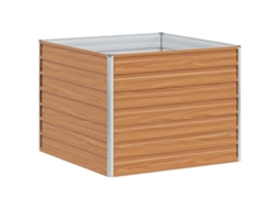 Conjunto 1 Cama De Jardim Vidaxl Castanho Aço (100 X 100 X 77 Cm)