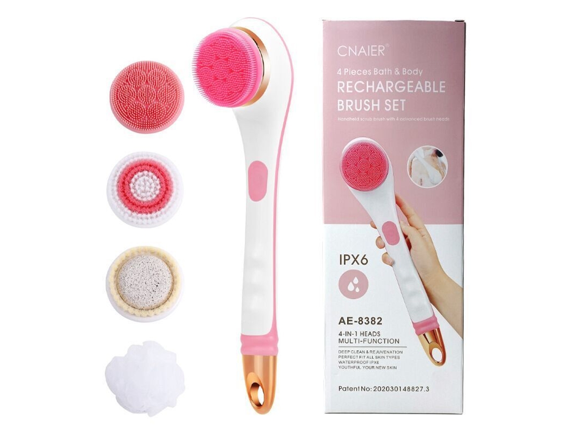Esfoliador De Costas Duche E Esfoliador Escova Seca Eléctrica De Silicone Para As Costas Escova Corporal Recarregável SUNNY SPACES