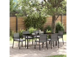 Vidaxl Conjunto De Jantar Para Jardim 6 Unid. Cinzeto