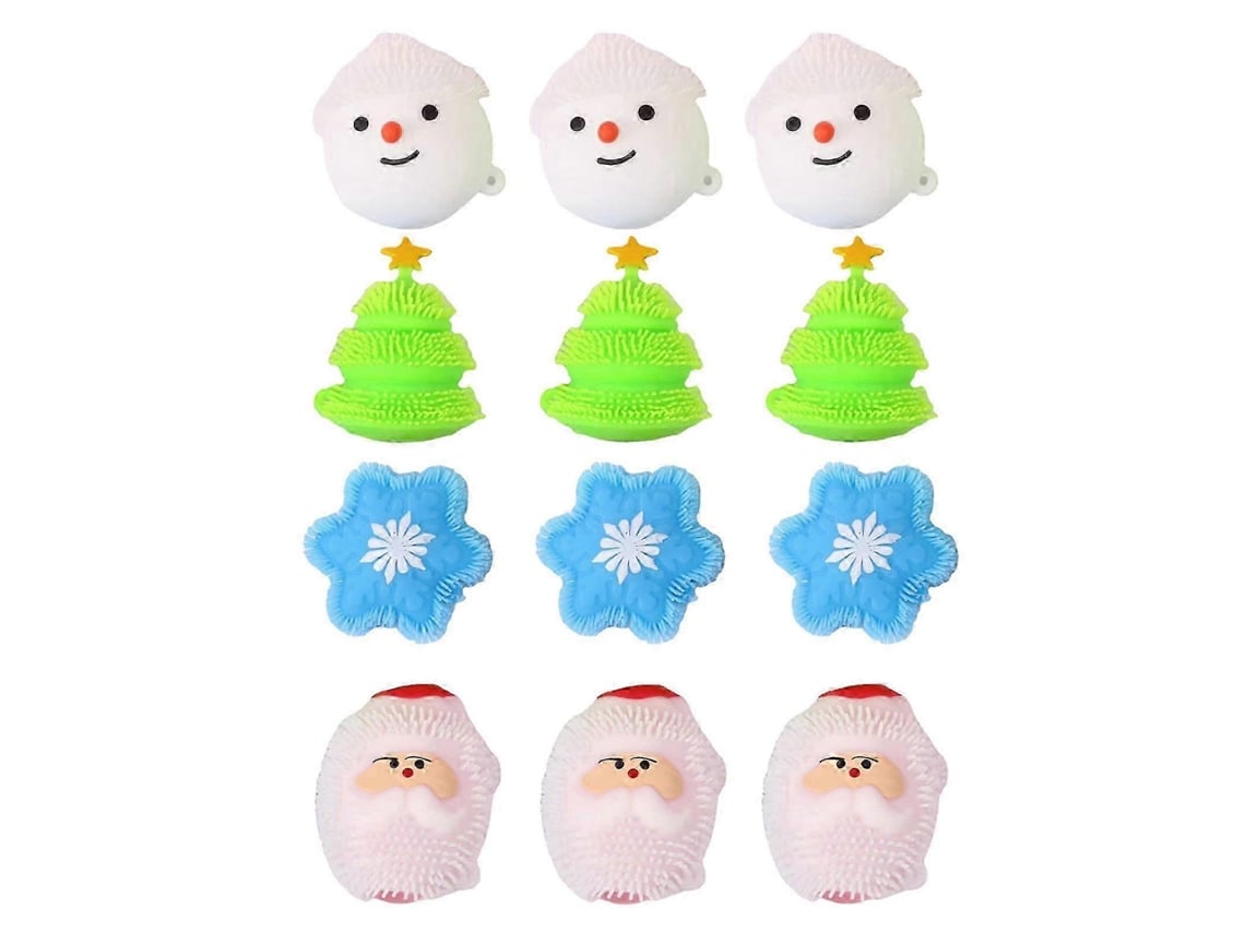 12 Bolas De Natal Com Luzes De Apertar, Bolas Pontudas, Brinquedos Infantis