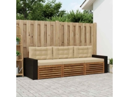 Vidaxl Conjunto De Sofás Para Exterior 3 Unid. Natural E Bege