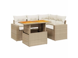 Garden Sofa Set, Garden Sofa Sets Vidaxl Bege Rattan / Vime (n/a)