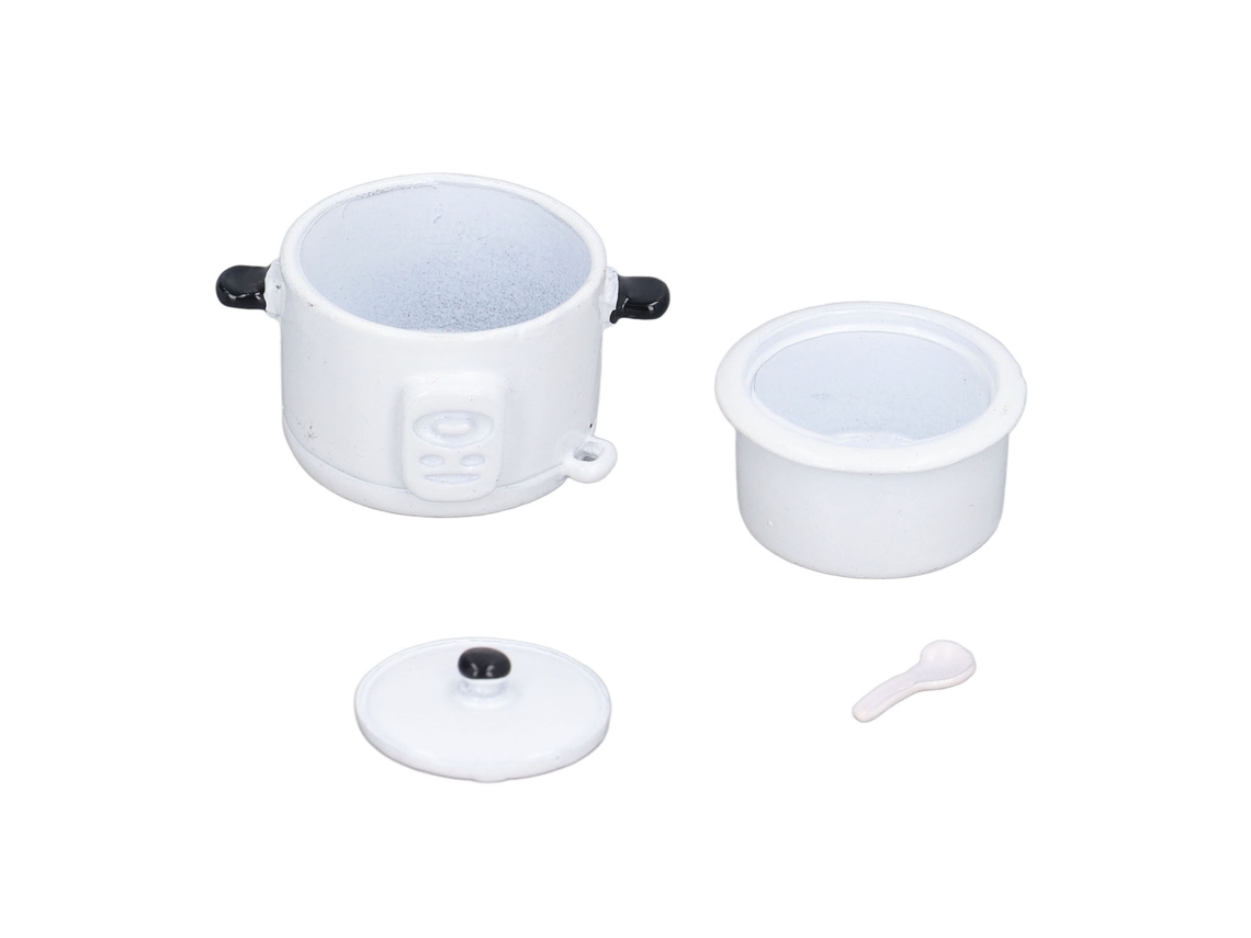 Ats olla Arrocera Miniatura para Casa de Muñecas 1:12 de Aleación, Cocina Realista Y Bonita, Accesorio de Cocina Antiguo