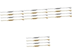 Nuobesty 16 Pares De Correntes Extensoras Magnéticas Para Colares Com Fecho Lagosta Dourado