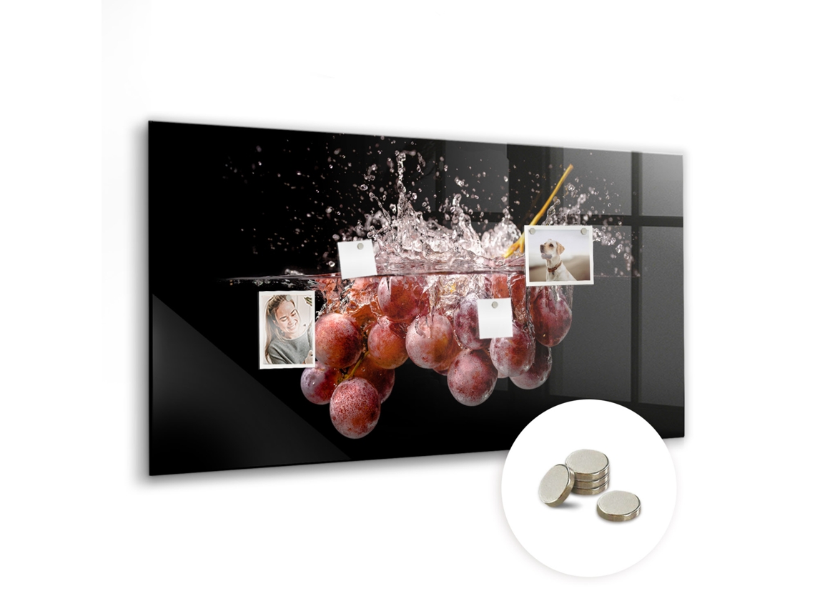 Quadro Magnético Uvas Para A Cozinha Espelharte (120x60 Cm)