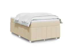 Vidaxl Cama Boxspring Com Colchão 120x190 Cm Tecido Cor Creme