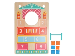 Jogo de arremesso de sacos de areia ATS com 6 sacos e suporte para uso interno e externo.