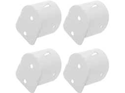 Suportes Para Varão De Cortina Chuveiro Com Design Antiqueda, Conjunto De 4 Peças Em Aço Inoxidável, Fácil Instalação
