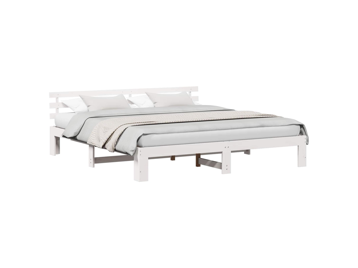 Estrutura da Cama com Cabeceira Branco 180 X 200 Cm MAISON EXCLUSIVE
