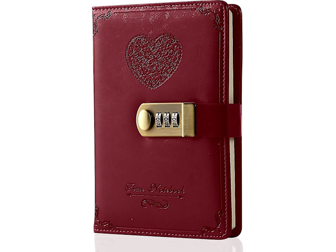 Diário B6 com Cadeado para Meninas, Diário com Senha e Cadeado de Combinação BRILVIBERA