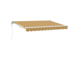 Conjunto 1 Toldo Retrátil Vidaxl Amarelo Alumínio (250 X 200 Cm)