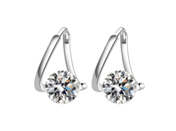 Brincos de diamante leves e luxuosos Mosan 2026 para mulheres, hipoalergênicos, um presente perfeito para mãe, esposa e namorada.