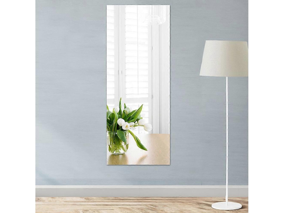 Rebe espejo Adhesivo Flexible 40x122cm Láminas Acrílicas 0.3mm para Baño, Armarios Y Mesas de Maquillaje